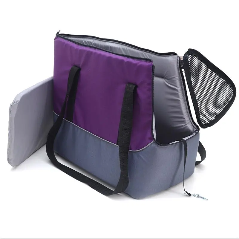 Сумка переноска Zoo-hunt Гармония для кошек и малых пород собак №0 23х35х31 см фиолетовая - фото 4