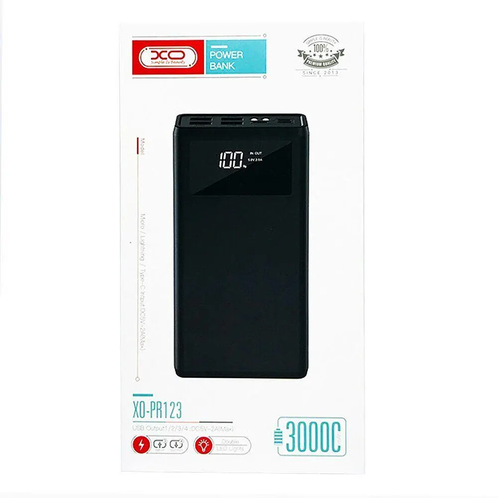 Внешняя доп батарея 30000 mAh XO PR123 7 портов - фото 3