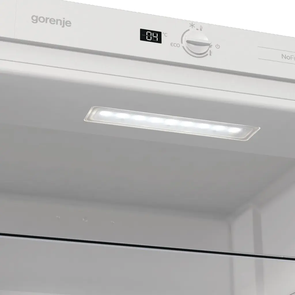 Холодильник з морозильною камерою Gorenje 177х55х54см 2 двері 180(68) л А+ FrostLess LED дисплей білий (RKI418FE0) - фото 5