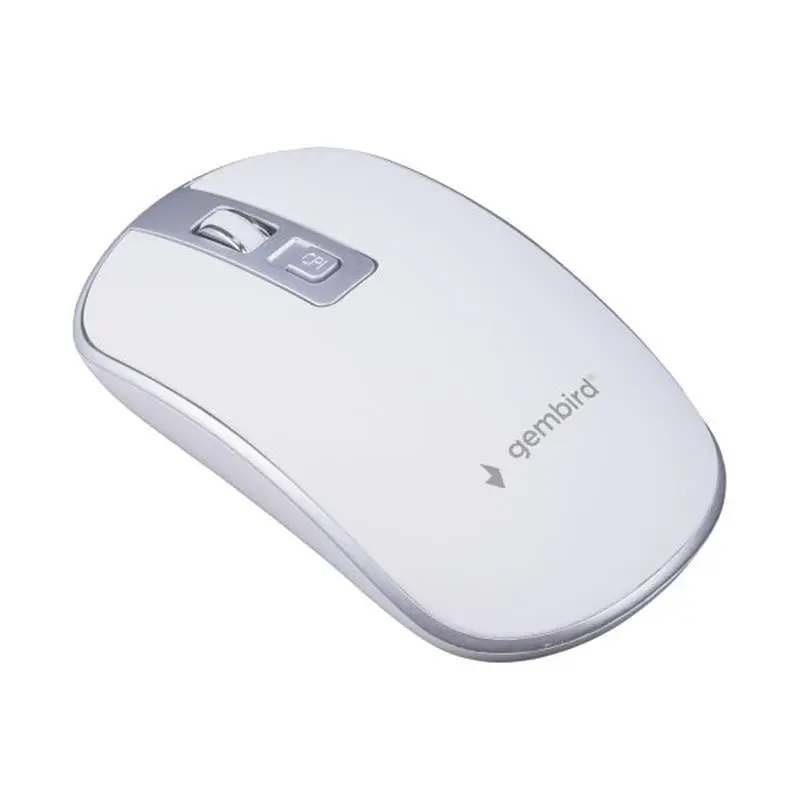 Миша бездротова Gembird MUSW-4B-06-WS Білий/Сріблястий