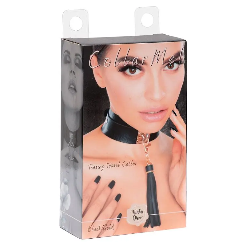 Ошейник Kinky Diva Collar Me! Teasing Tassel Collar 43.5 см черный - фото 8
