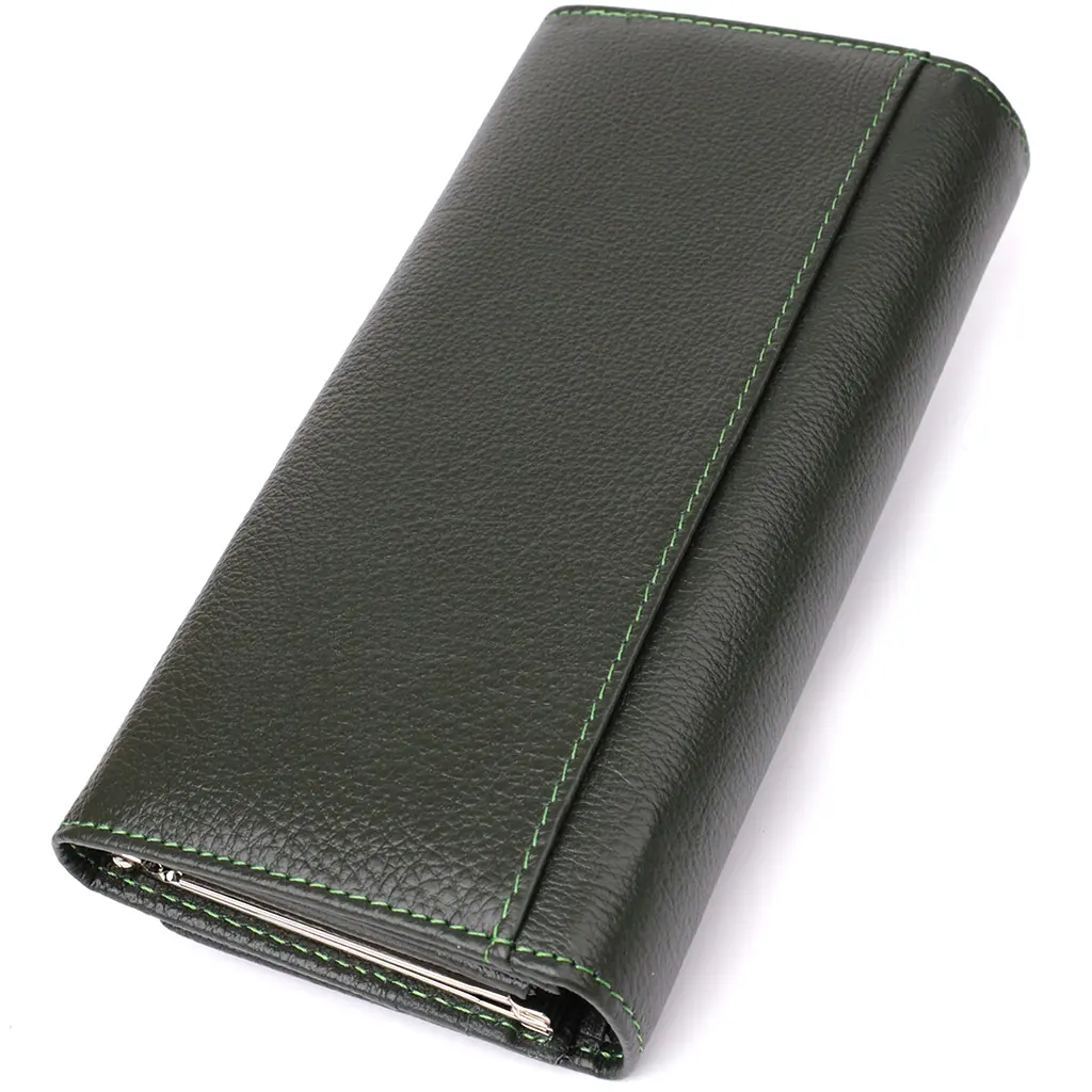 Кошелек в два сложения из натуральной кожи ST Leather 19х9х3 см acs0029693 - фото 2