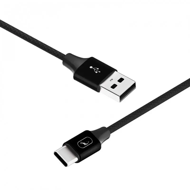 Кабель SkyDolphin S55T Neylon USB - USB Type-C (M/M), 1 м, Black (SDUSB-000436) - фото 2