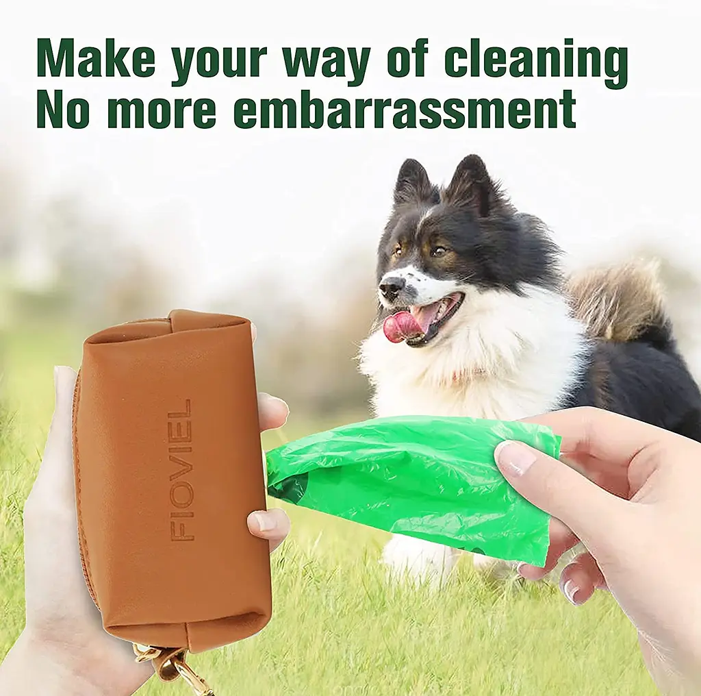 Диспенсер для біопакетів Fioviel dog poop bag dispenser коричневий - фото 7