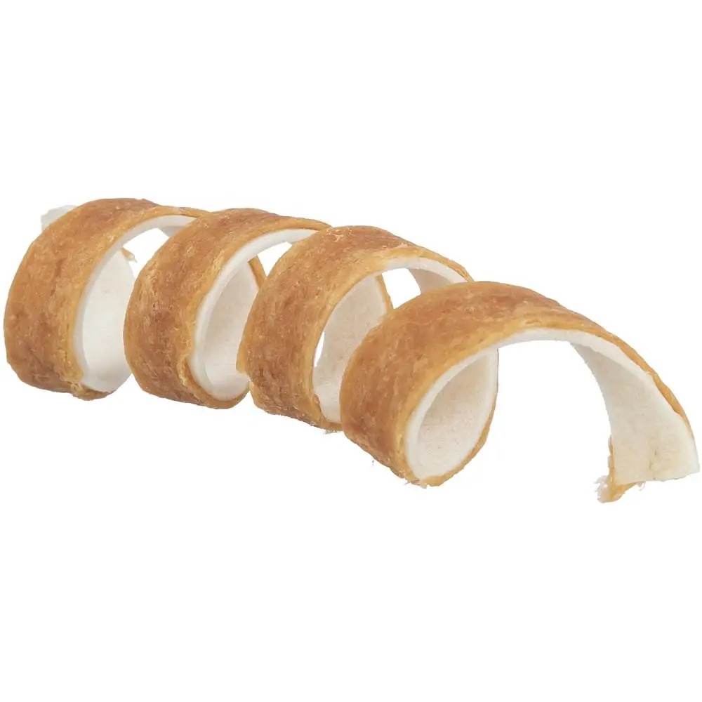 Ласощі Trixie Denta Fun Duck Chewing Curl bulk для собак Качка жувальний завиток брутто 12 см 12 г 5 шт/уп
