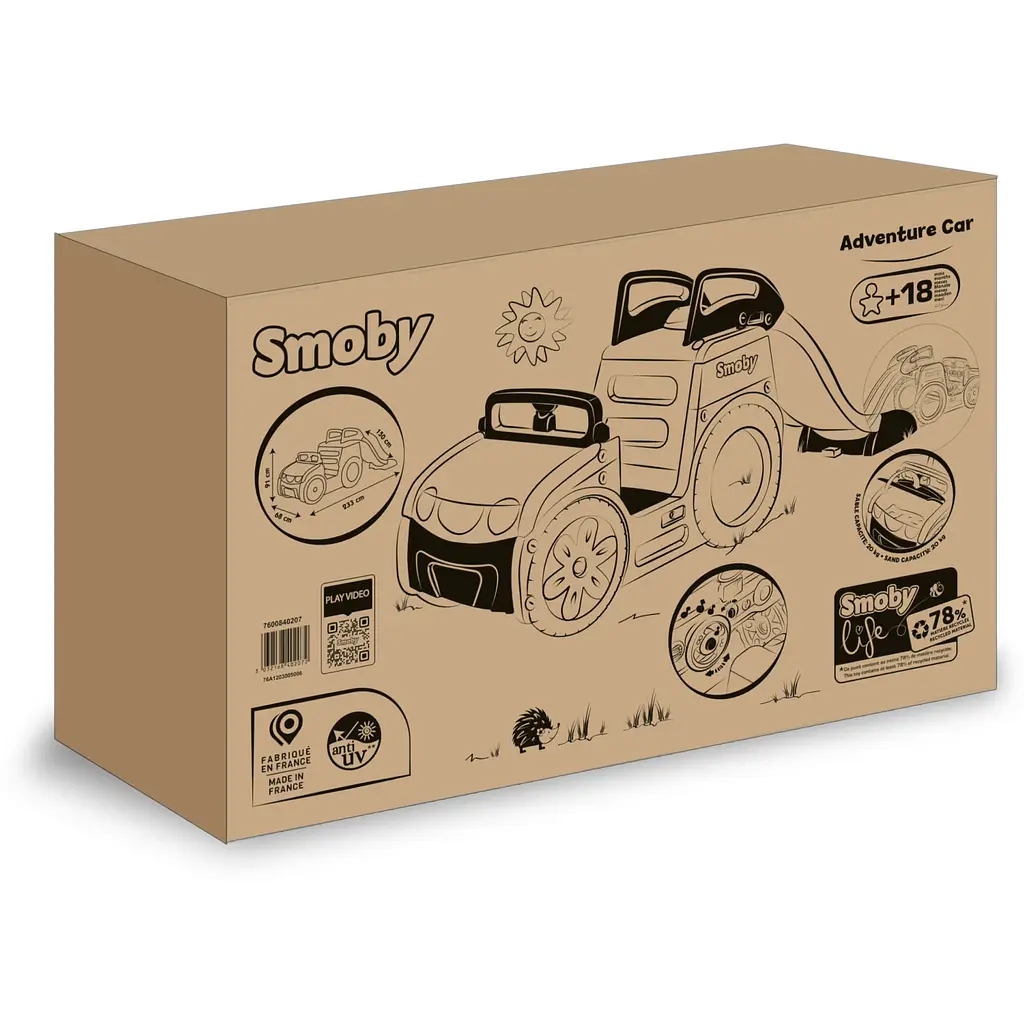 Ігровий центр Smoby Life Автомобіль мандрівника з гіркою та пісочницею 233х68х91 см (7600840207) - фото 2