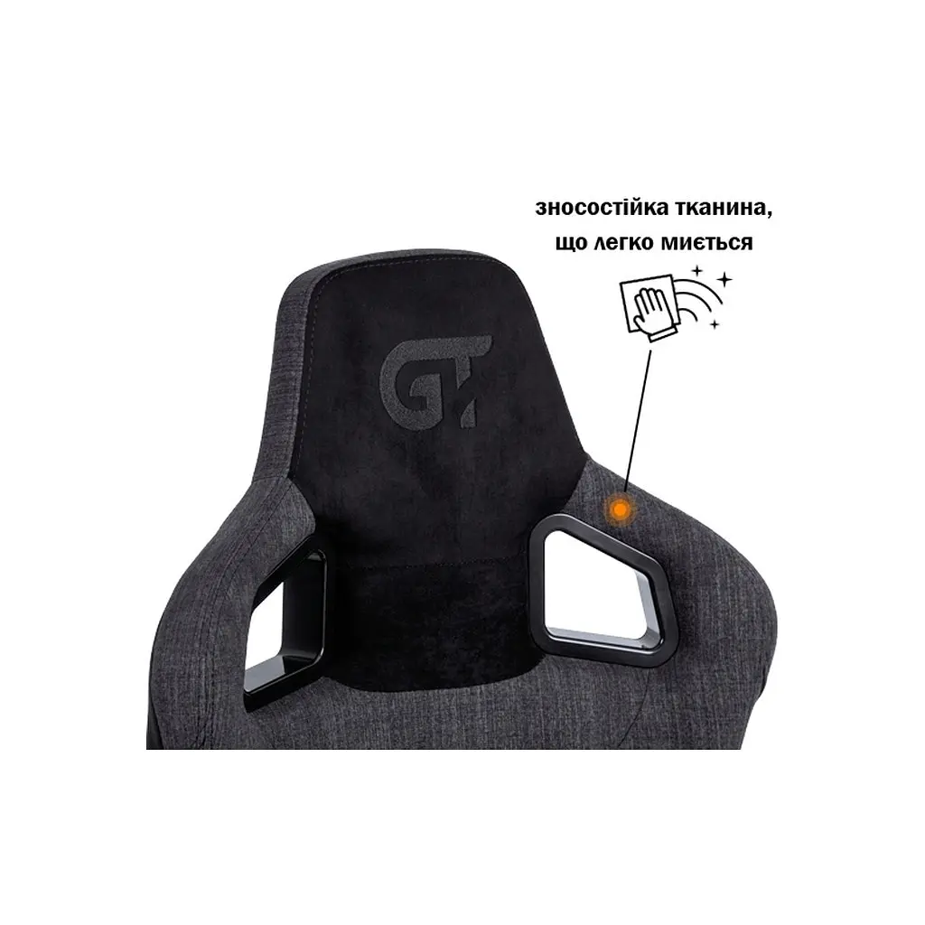 Крісло ігрове GT Racer X-8005 Dark Gray/Black Suede - фото 10
