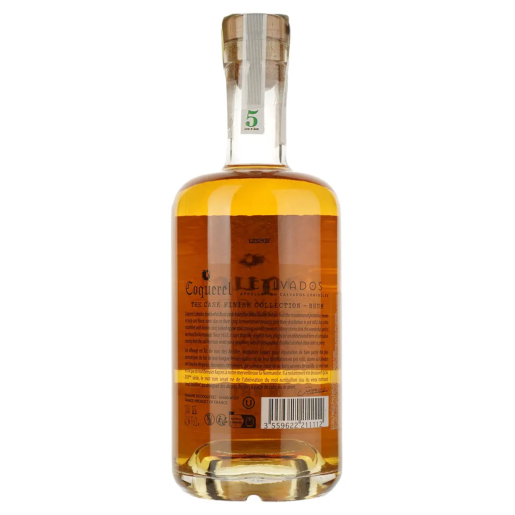 Кальвадос Coquerel Rhum Finish 5 yo 41% 0.7 л в подарочной упаковке - фото 3