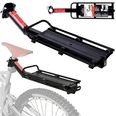Багажник для велосипеда Walfort Rear Bike Rack задній універсальний алюмінієвий Чорний - фото 3