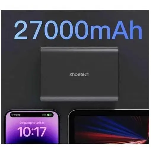Портативний акумулятор Choetech 27000 мАг B635-BK потужністю 222.5W - фото 3