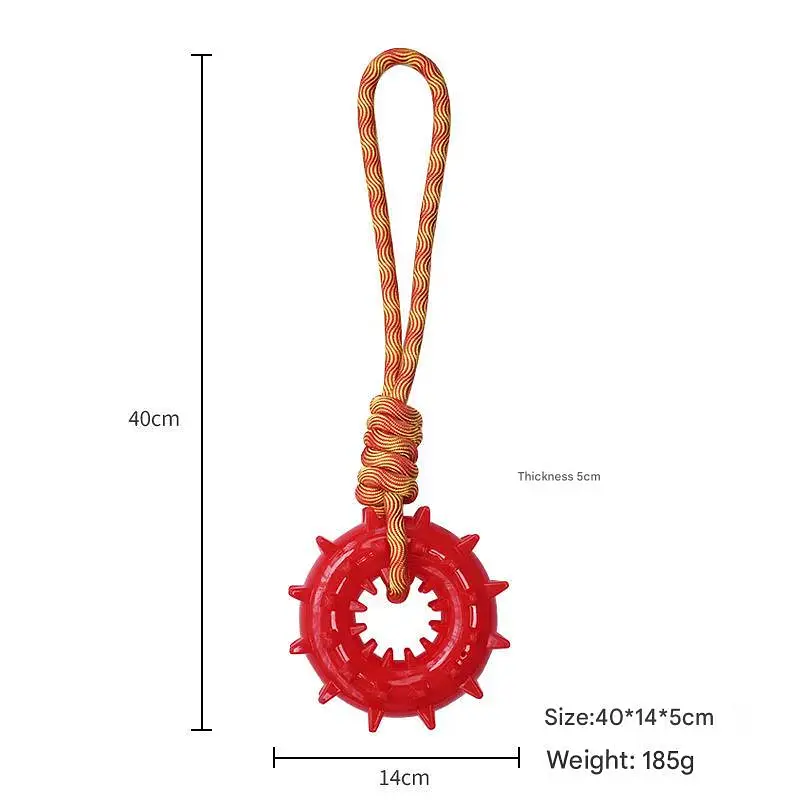 Іграшка для жування Derby TPR Ring + Rope Dog Toy - фото 2