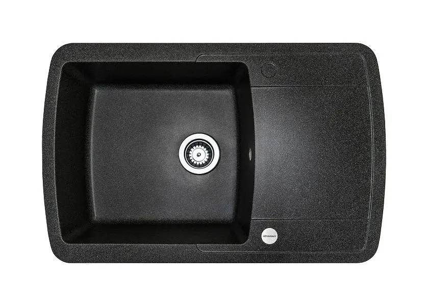 Кухонна мийка Adamant OPTIMAKS графіт 775x495x200 мм, з крилом 77,5 см - фото 4