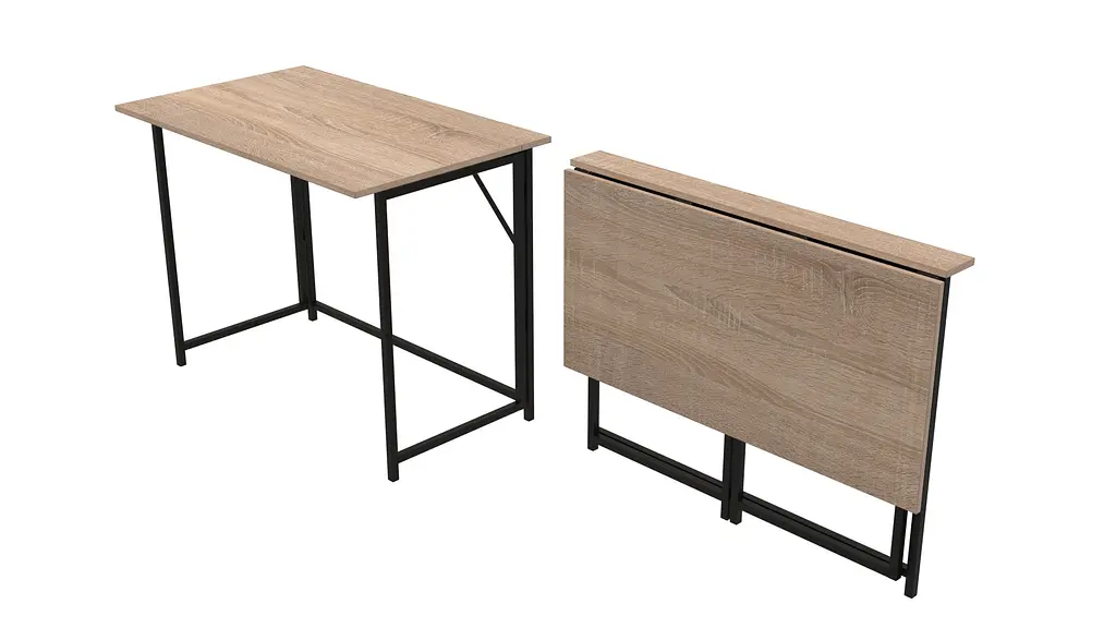 Стол раскладной Морис Ferrum-decor 750x1000x600 Черный металл ДСП Дуб Сонома 16 мм (FRD-104672) - фото 4