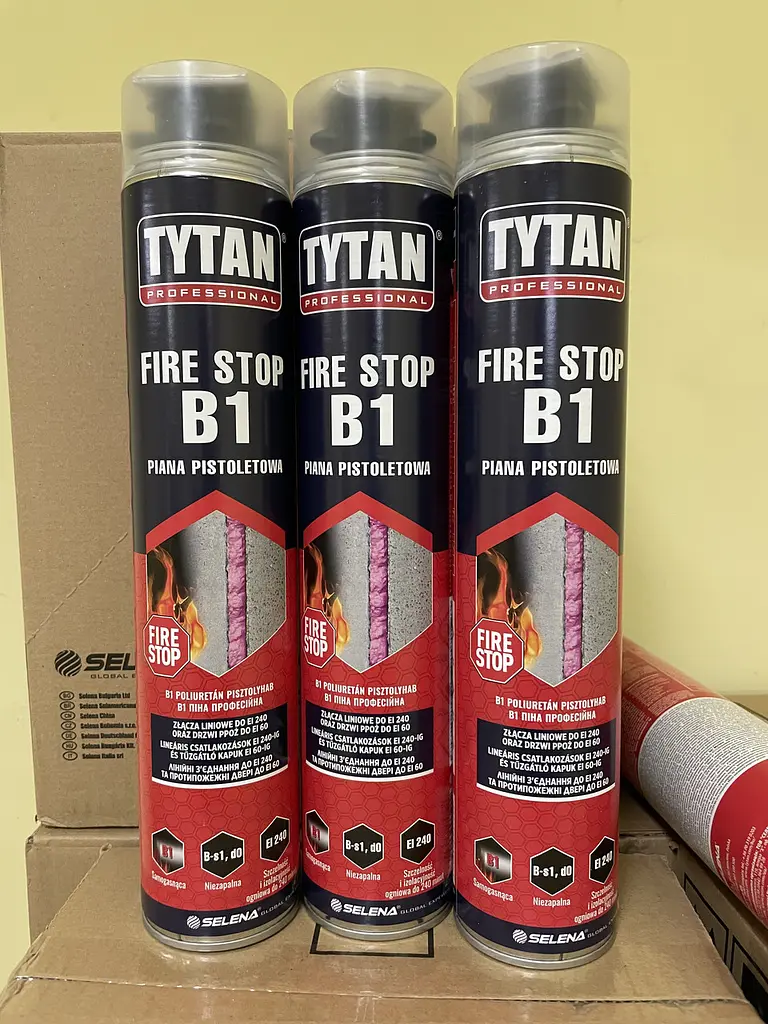Піна монтажна Tytan Professional B1 вогнестійка 9 л (12 шт. x 750 мл) - фото 4