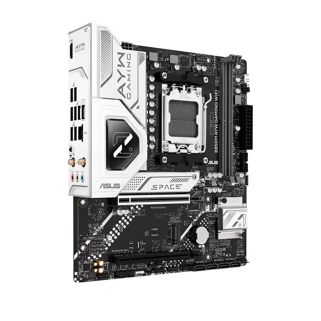 ASUS Материнська плата B850M AYW GAMING WIFI sAM5 B850 2xDDR5 M.2 HDMI Wi-Fi BT mATX - фото 2