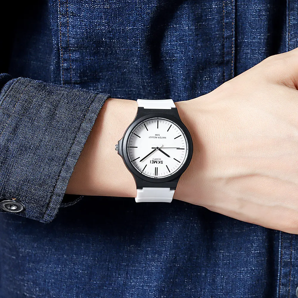 Наручний годинник чоловічий 2108BKWT Black-White Skmei acs0030275 - фото 4