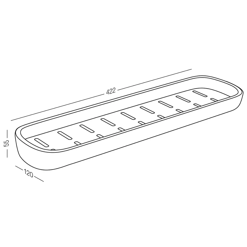 Полка большая МВМ My Home BP-18 клейкая белая с серым (BP-18 WHITE/GRAY) - фото 2