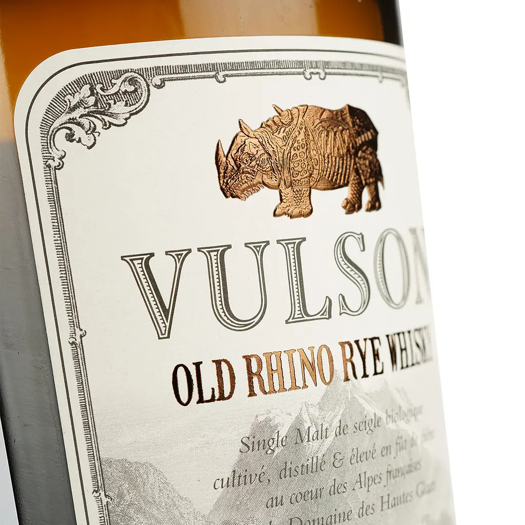 Уцінка. Віскі Vulson Old Rhino Rye Spirit Organic 45% 0.7 л в подарунковій упаковці - фото 6
