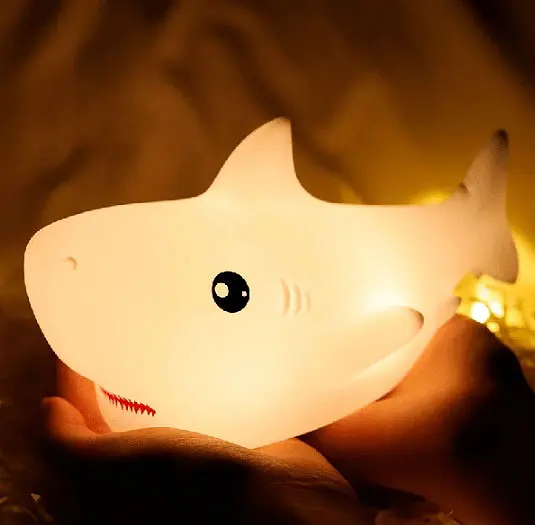 Детский силиконовый ночник Акула Shark LJC-153 аккумуляторный светильник игрушка для сна - фото 10