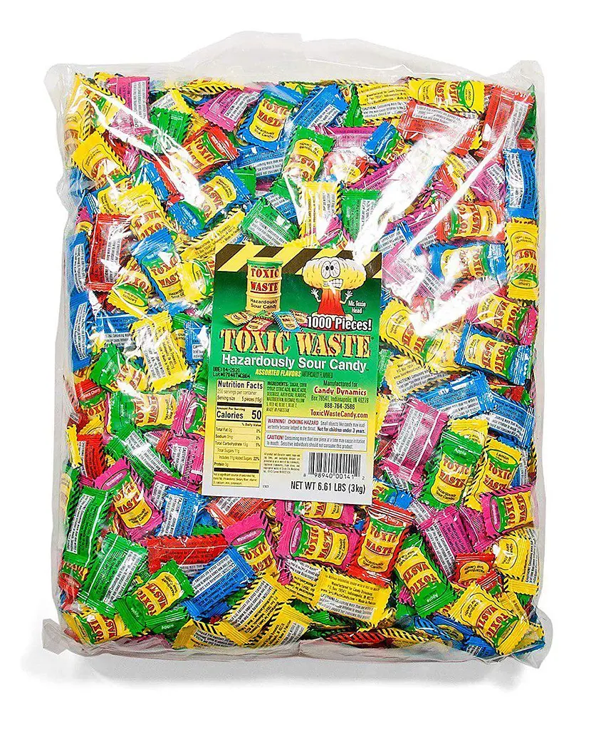 Кислі льодяники TOXIC WASTE SOUR CANDY MIX 3 KG