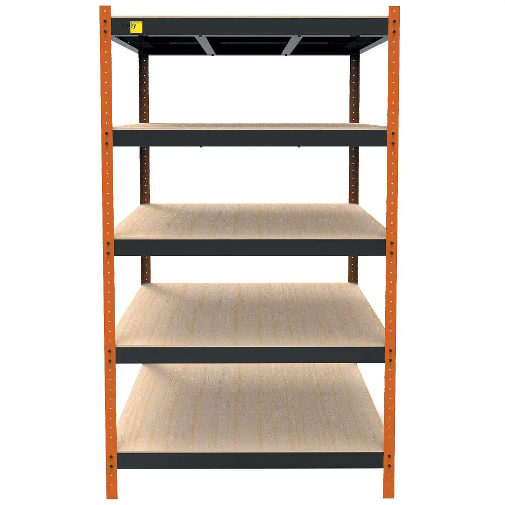 Металлический усиленный стеллаж Emby Heavy Series (размер 2500х1300x900мм) 5 полок ДСП до 300кг - фото 2