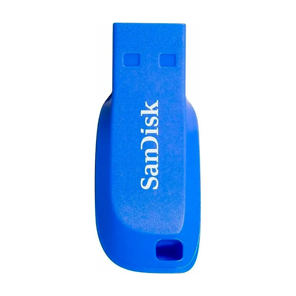 USB флеш накопитель SanDisk 64GB Cruzer Blade Electric Blue USB 2.0 (SDCZ50C-064G-B35BE) - фото 2