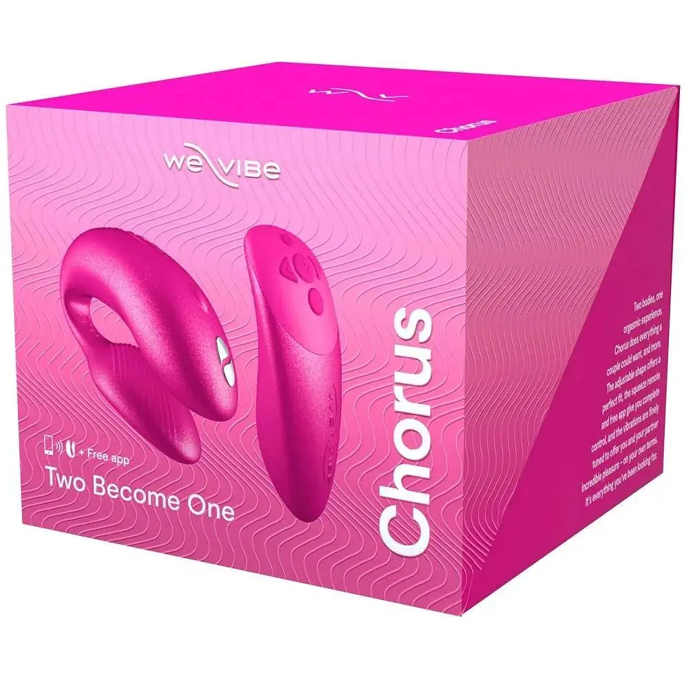 Смарт-вібратор для пар We-Vibe Chorus Cosmic Pink сенсорне керування вібраціями стисненням пульта - фото 10