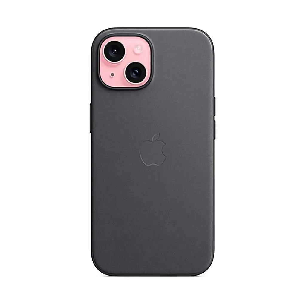 Чехол для Apple iPhone 15, FineWoven Case with MagSafe, черный, защитная накладка из материала FineWoven, противоударный, для iPhone, защита всего корпуса, поддержка беспроводной зарядки и MagSafe, (ARM71960) - фото 4