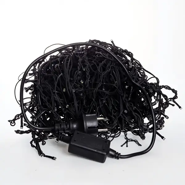 Уличная гирлянда Бахрома GarlandoPro 25 м 405 LED черная проволока Белая 25MBW - фото 4