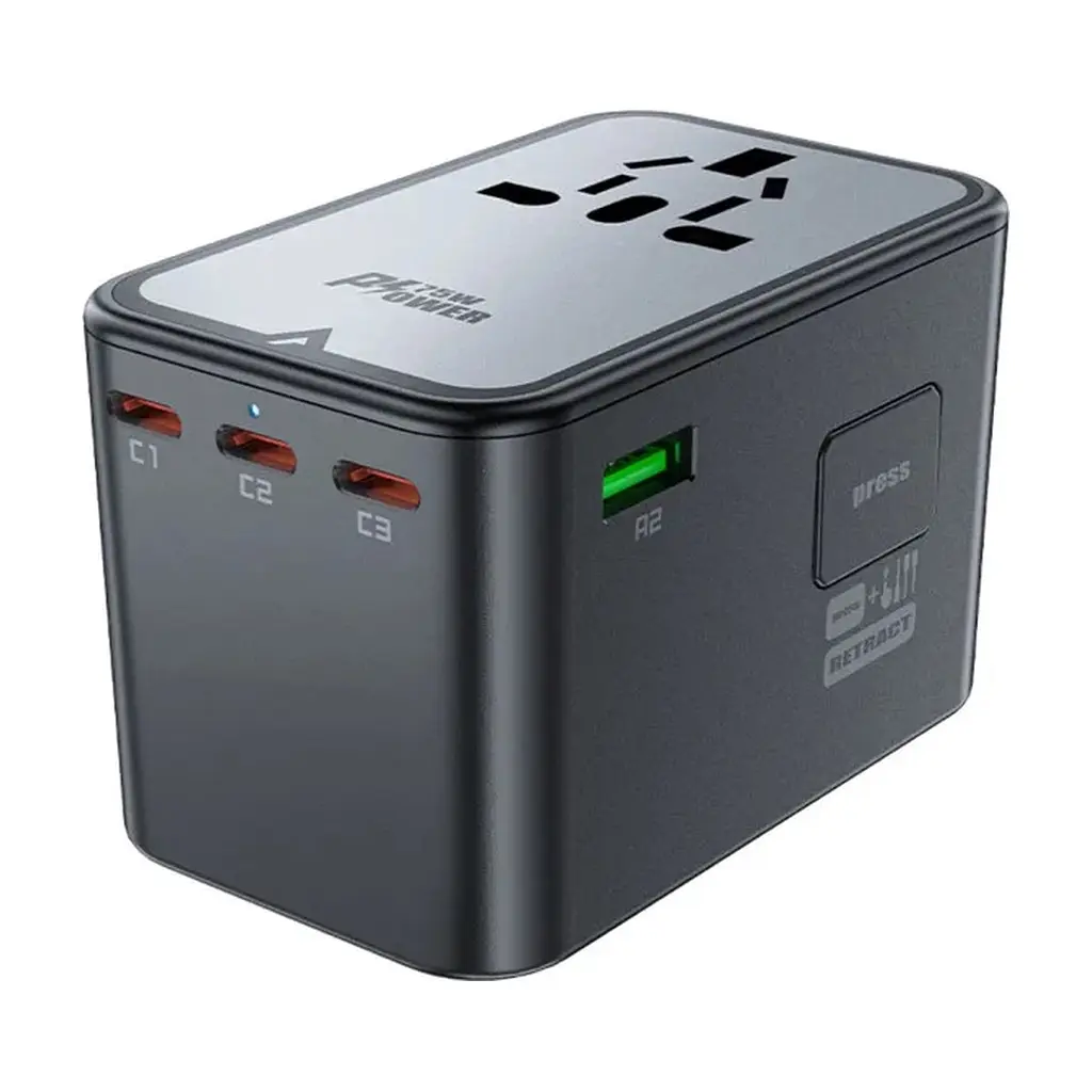 Зарядний пристрій Acefast 5xUSB 75W (3xUSB-C + 2xUSB-A) Gan Z1 Fast Charger (6974316282495) - фото 3