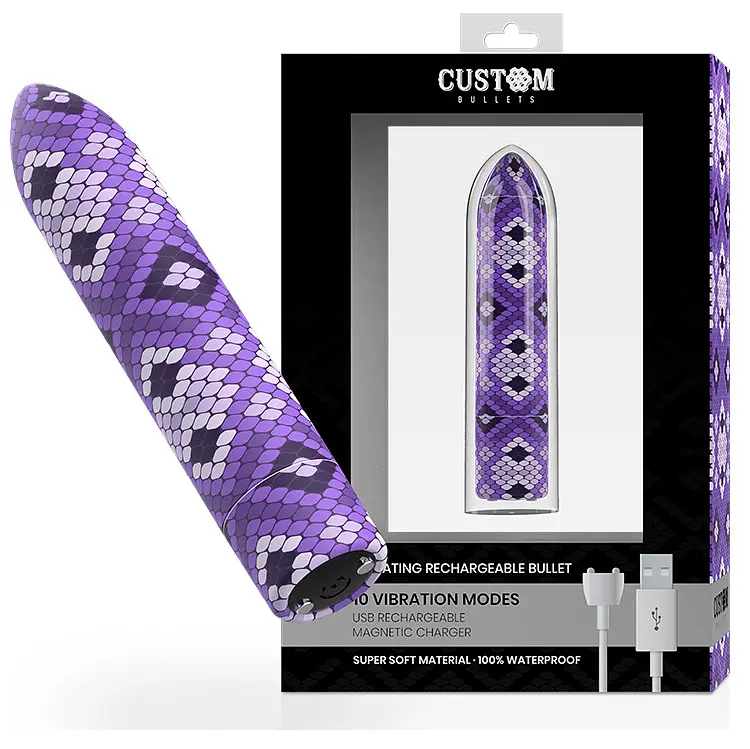 Потужна віброкуля Snake PurpleCustom Bullets (Іспанія) Custom Bullets CB912314 102919 - фото 2