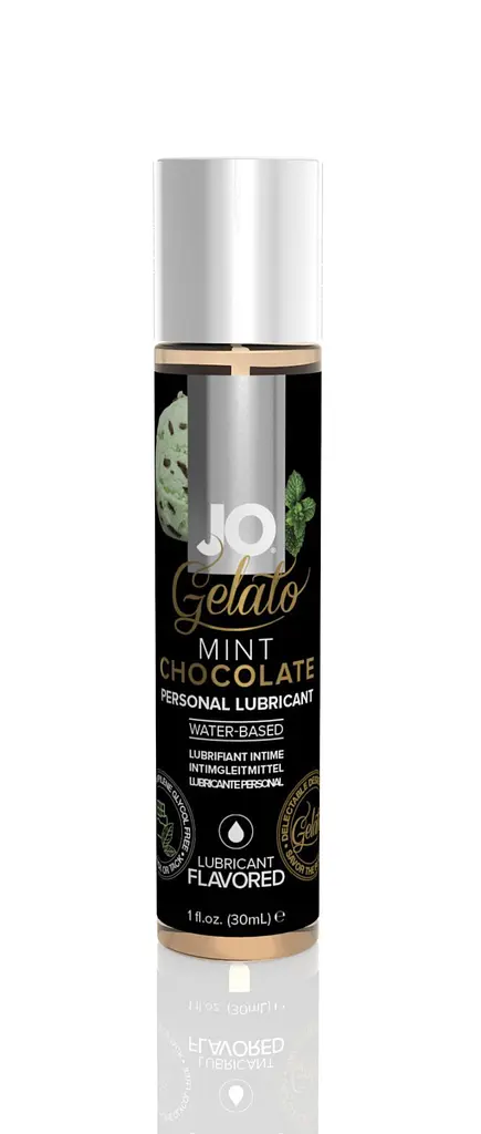 Оральний лубрикант JO System Gelato Mint Chocolate Lubricant - зі смаком м'ятного шоколаду, 30 мл - фото 2
