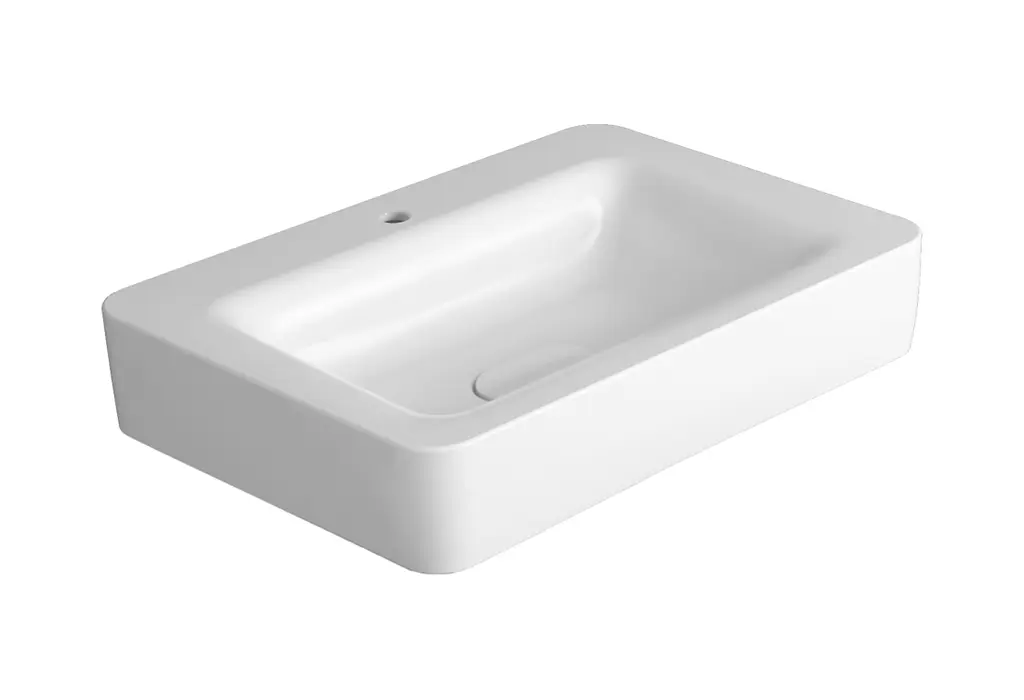 Умивальник Simas Henges 70 см Glossy white Білий HE10