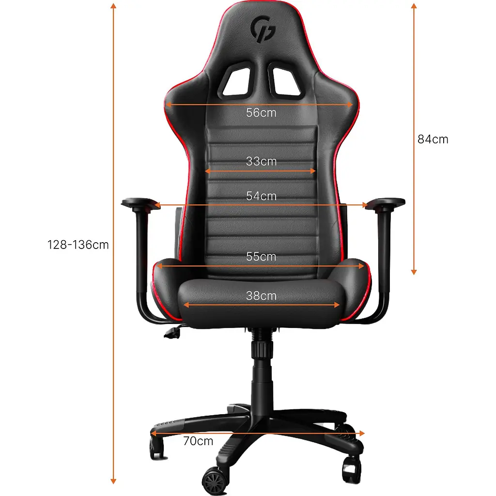 Геймерське крісло GamePro Rush GC575 Black/Red (GC-575-Black-Red) [163691] - фото 11