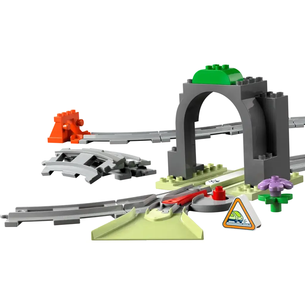 Конструктор LEGO DUPLO Дополнительный набор. Железнодорожный тоннель и пути, 20 деталей (10425) - фото 2