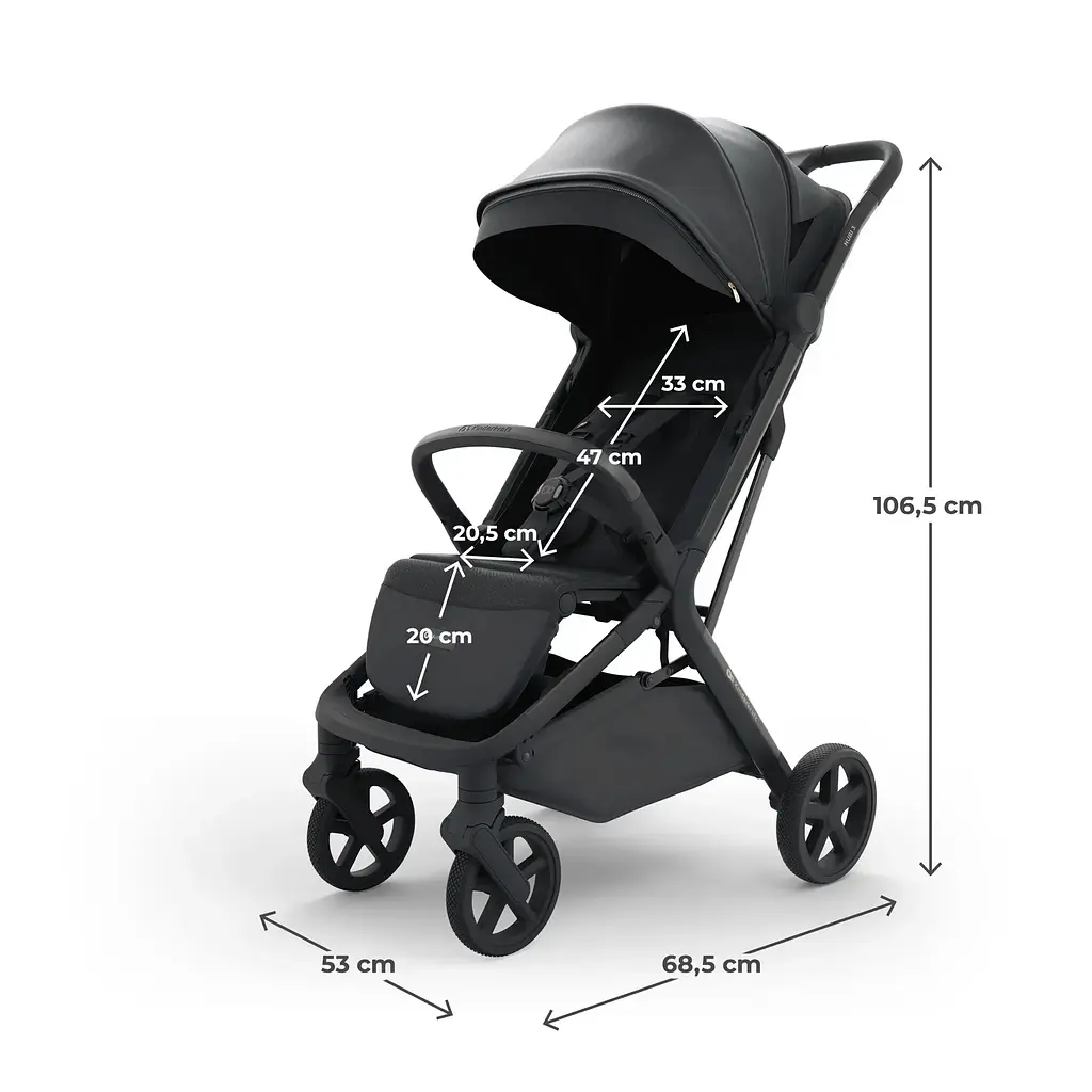 Прогулянкова коляска Kinderkraft Nubi 3 Midnight Black (KSNUBI03BLK0000) - фото 8