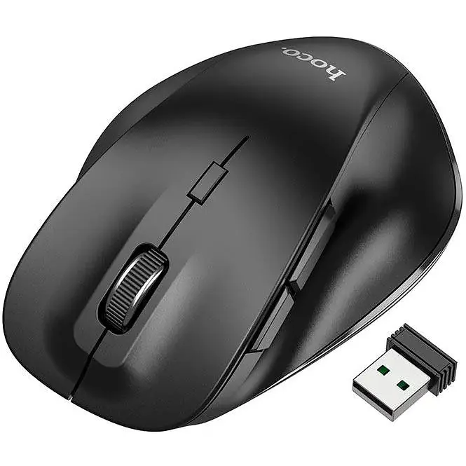 Миша бездротова HOCO GM24 Mystic six-button dual-mode BT та 2.4G чорна - фото 2