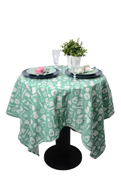 Скатертина The Textile Kitchen, 140х120 см, бірюзова (166) - фото 2