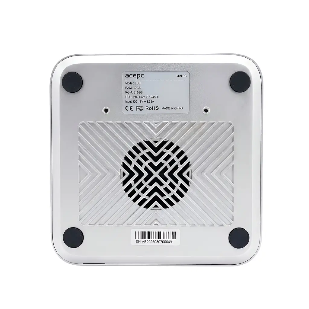 Міні-ПК Acepc PowerBox E3C / Intel i5 12450H / RAM 16GB / SSD512 GB / LAN / Wi-Fi / Bluetooth / Windows 11 Pro (Без ключа) / Сірий - фото 6