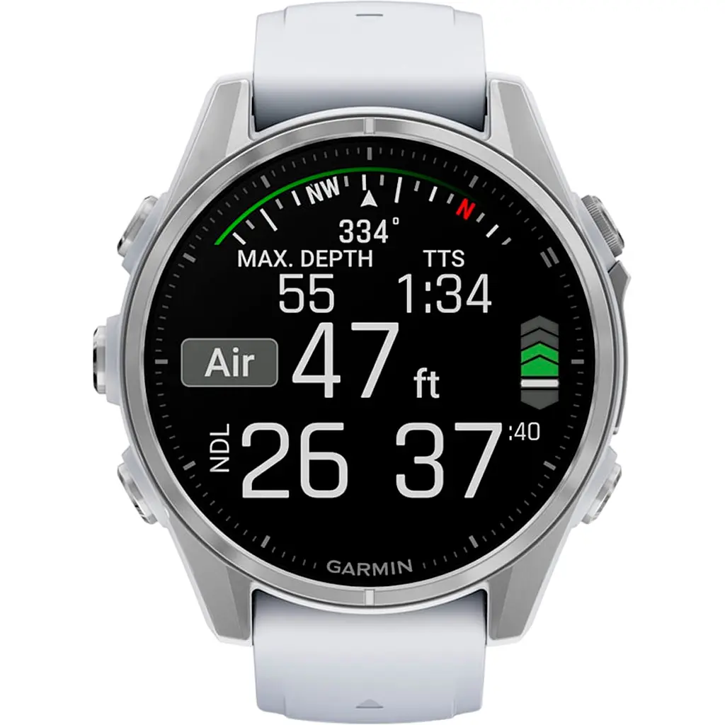 Смарт-годинник Garmin Fenix 8 AMOLED 43mm Silver with Whitestone Silicone Band (010-02903-00) [115071] - фото 10