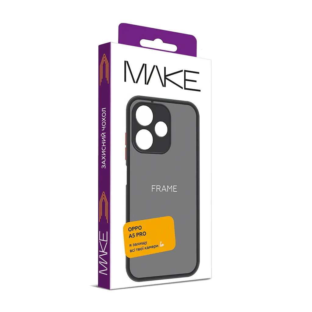 Чохол MAKE Oppo A5 Pro Frame Black - фото 2