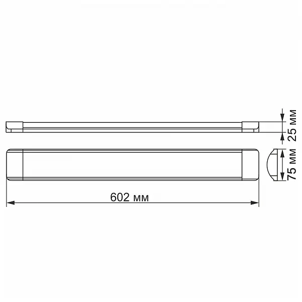 LED світильник лінійний VIDEX 18W 0,6М 5000K - фото 3
