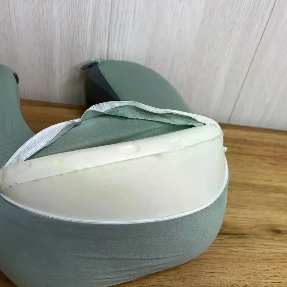 Дорожня подушка з ефектом пам’яті 28×26×12 см, автомобільна подушка для шиї U-подібна Memory Foam - фото 2