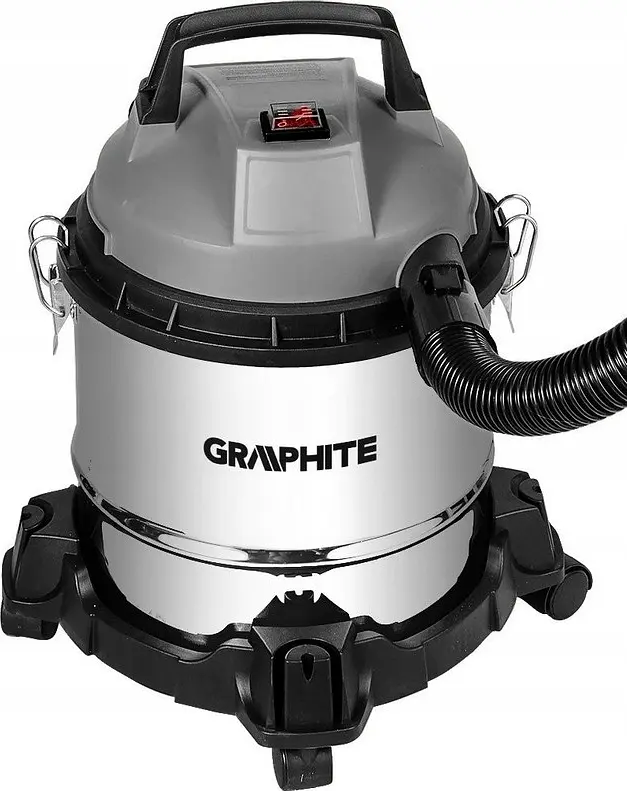 Пилосос професійний Graphite 800 Вт 12 кПа контейнер 12 л колеса - фото 2