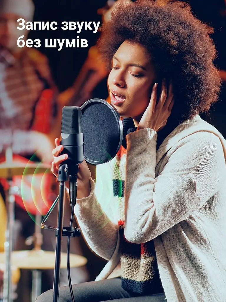 XLR-кабель для микрофона UGREEN AV130 2 м 3-контактные разъёмы мама для выхода источника и папа для входа микшера или PA-системы с экранированием от помех с медной жилой чёрный (20710) - фото 8