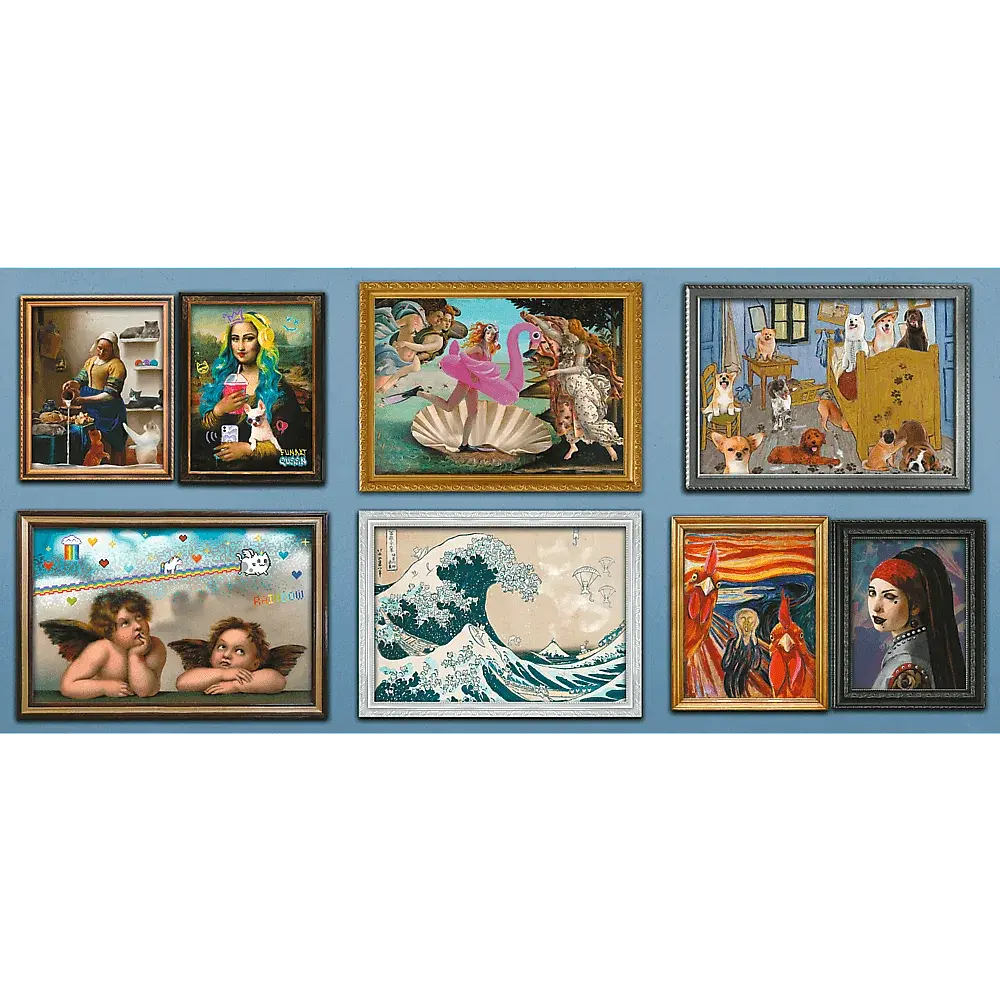 Гигантский пазл с юмористическими версиями шедевров - 9000 шт. TREFL 81021 - фото 2