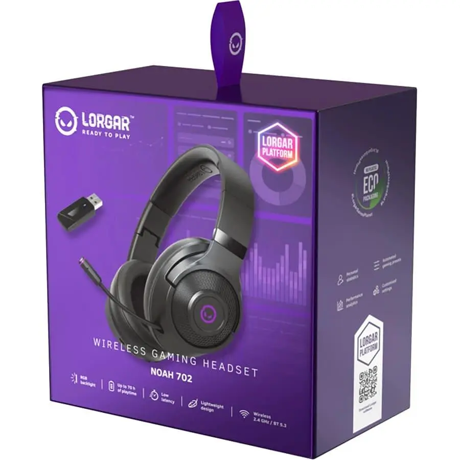 Игровая гарнитура Lorgar Noah 702 Wireless Gaming Headset Black (LRG-GHS702) - фото 8