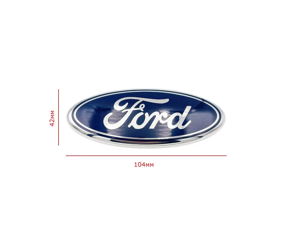Емблема решітки Ford Синій + Хром 104х42 мм (під ключ) FO30-303-1 NTP - фото 2