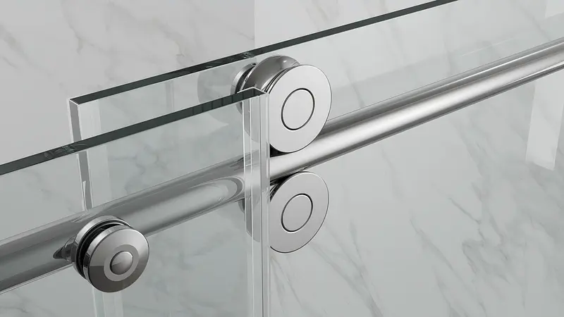 Двері в нішу Koer SR SD06-120x220-TR-01 прозоре скло Easy Clean 8 мм, хром KR5367, універсальні, прозорий, хром - фото 4