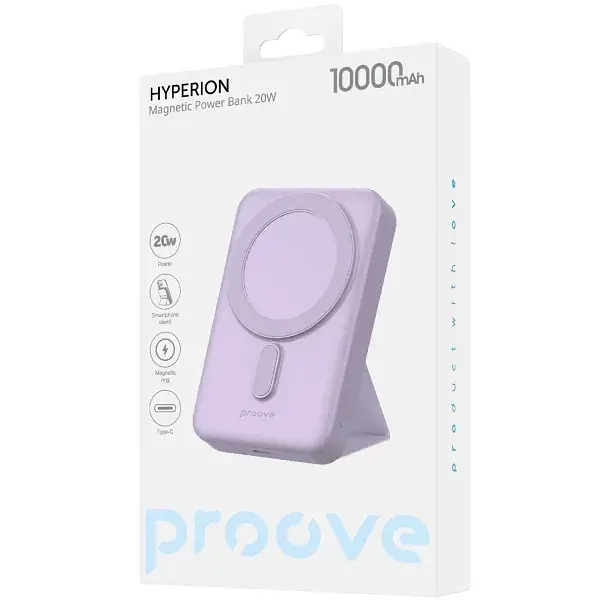 Універсальна мобільна батарея Proove Hyperion 20W 10000mAh Purple (PBHN15020009) - фото 6